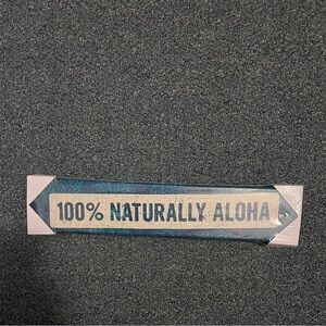 100% NATURALLY ALOHA Blue CANVAS SIGN
